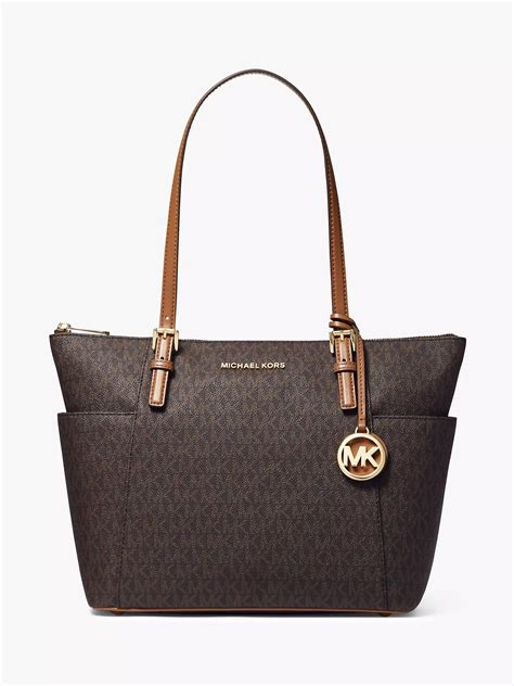 michael kors brown signature bag|michael kors handbags tote brown.